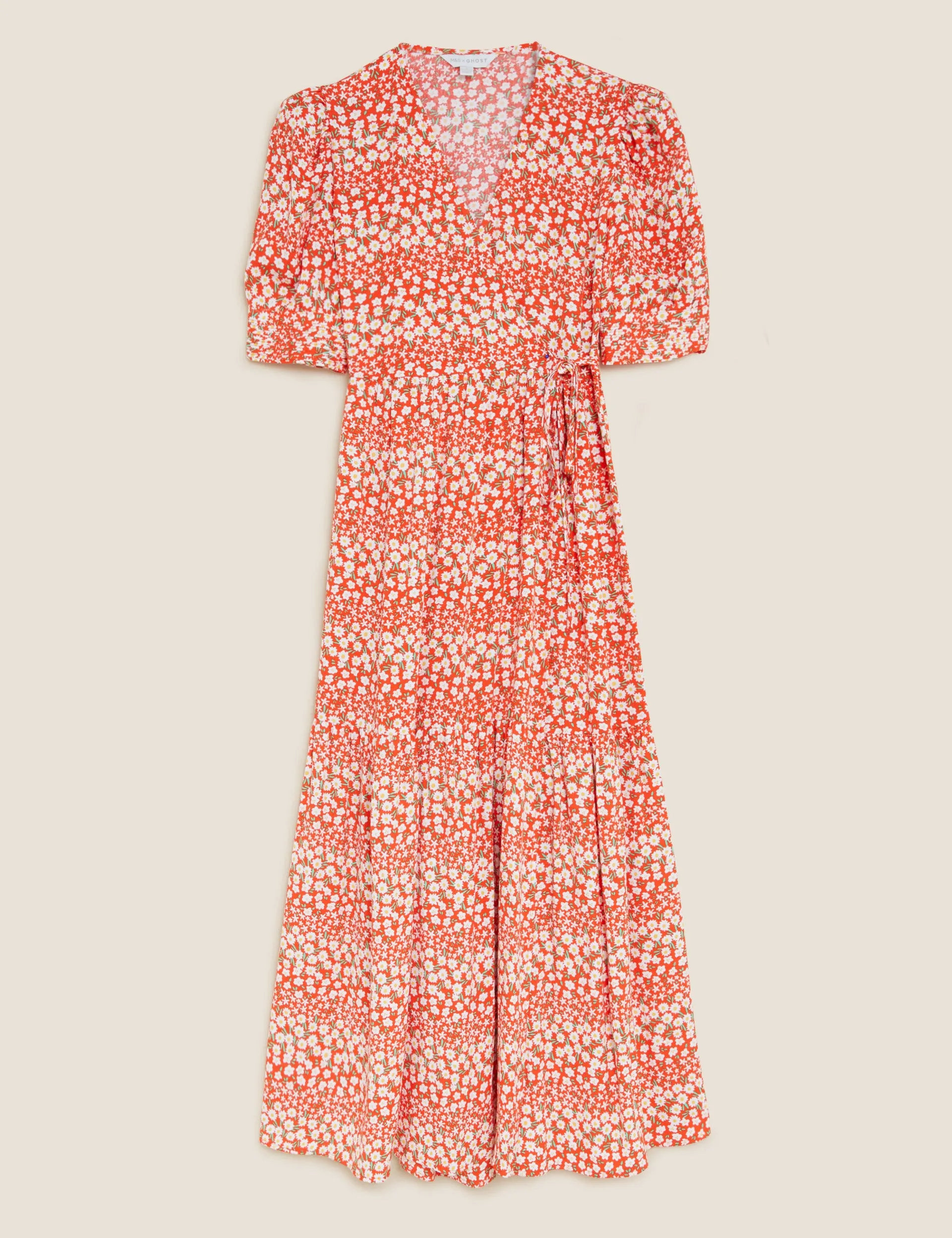 M&S X Ghost Ditsy Floral Wrap Midi Dress