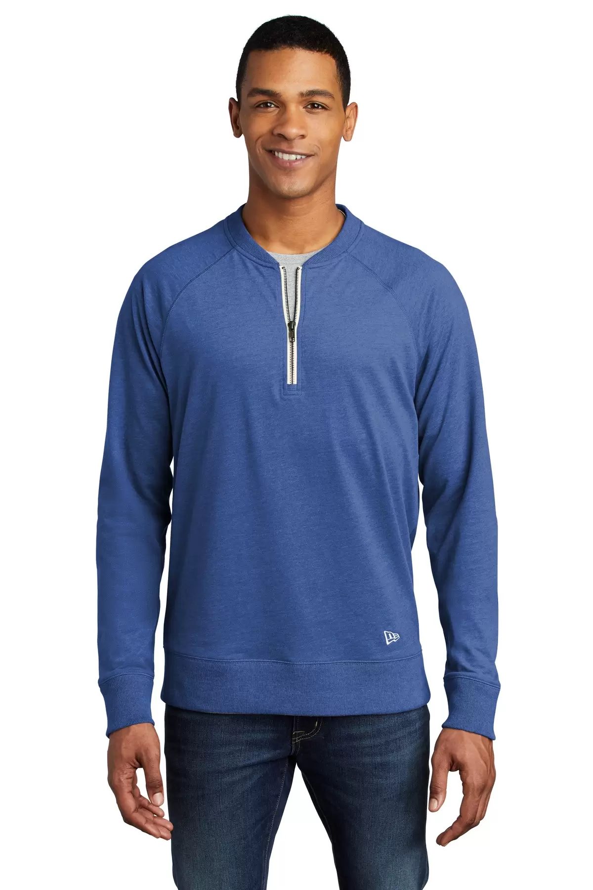 New Era NEA123     Sueded Cotton Blend 1/4-Zip Pullover SKU: NEA123