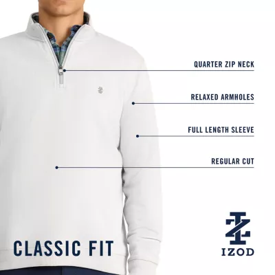 new!IZOD Advantage Performance Mens Long Sleeve Quarter-Zip Pullover