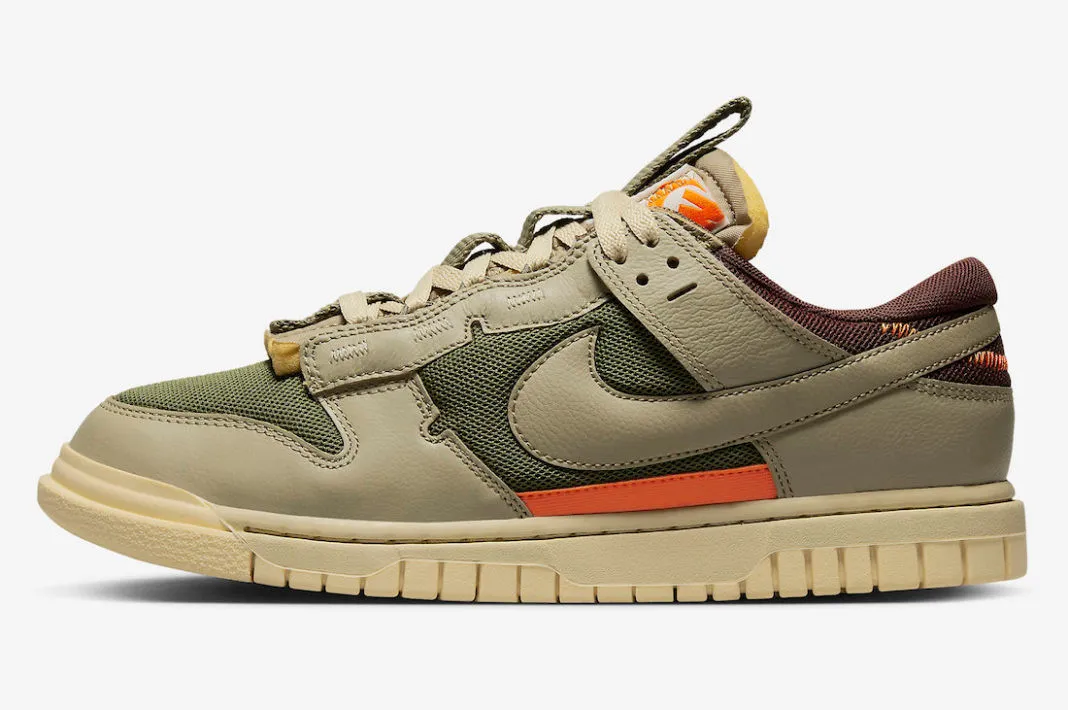 Nike Air Dunk Jumbo Medium Olive Earth Safety Orange DV0821-200