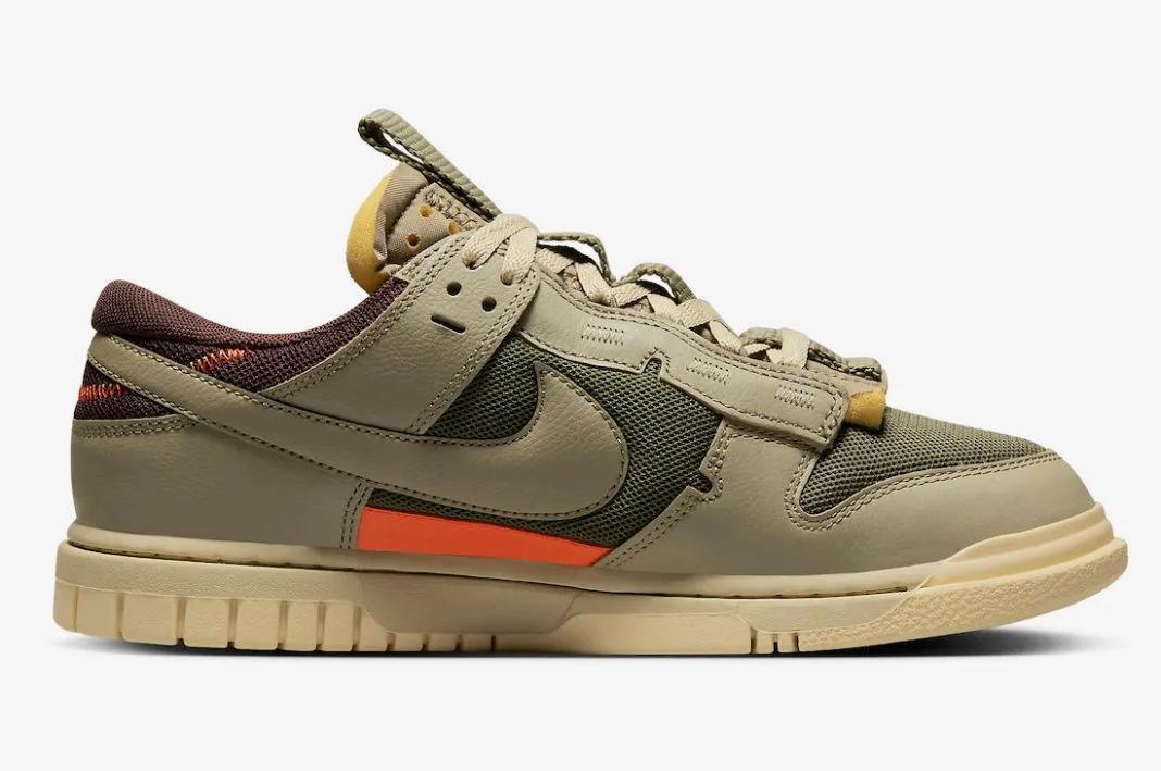 Nike Air Dunk Jumbo Medium Olive Earth Safety Orange DV0821-200