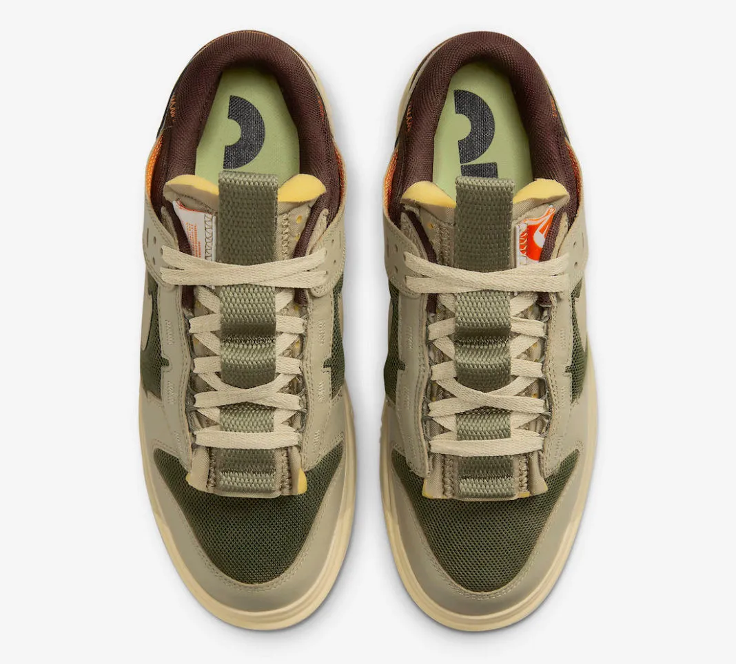 Nike Air Dunk Jumbo Medium Olive Earth Safety Orange DV0821-200