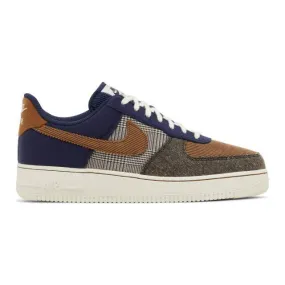 Nike air force 1 '07 premium (tweed corduroy/ brown/ midnight navy/ ale brown/ pale ivory) men us 8-