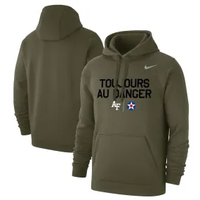 Nike  Air Force Falcons Olive Rivalry Always Into Danger Club Pullover Hoodie