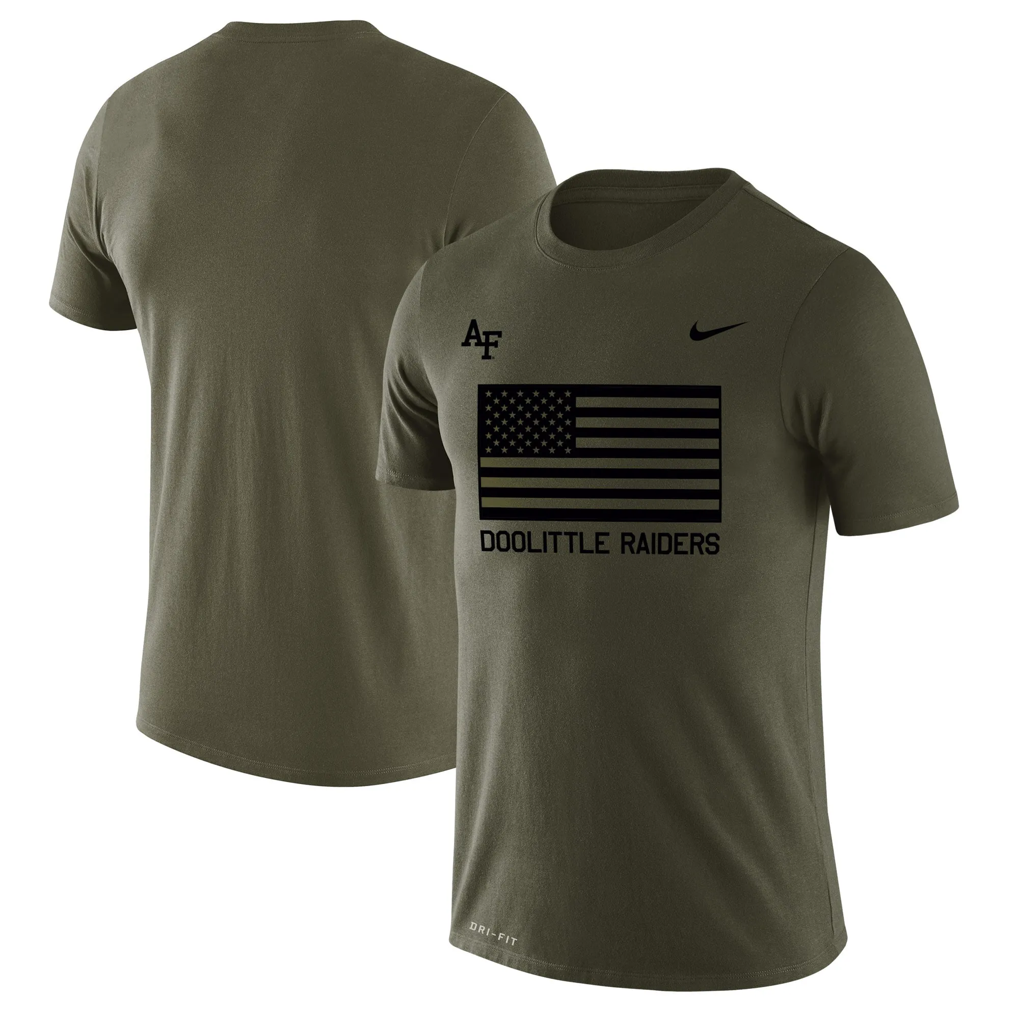 Nike  Air Force Falcons Olive Rivalry Flag Legend Performance T-Shirt