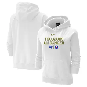 Nike  Air Force Falcons Women's White Rivalry Varsity Pullover Hoodie