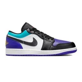 Nike air jordan 1 low (aqua/ white/ court purple/ tropical twist/ black) men us 8-13 553558-154