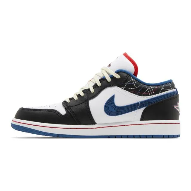 Nike air jordan 1 low se (industrial blue sashiko/ white/ industrial blue/ white/ black/ siren red/