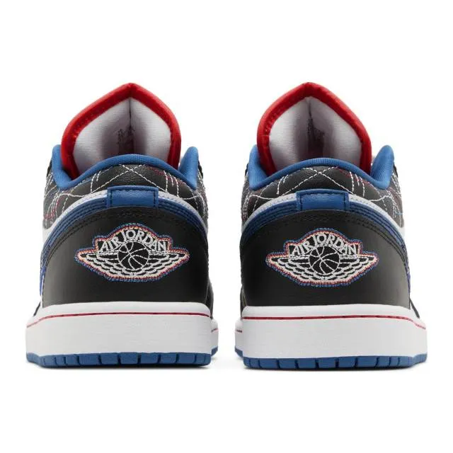 Nike air jordan 1 low se (industrial blue sashiko/ white/ industrial blue/ white/ black/ siren red/