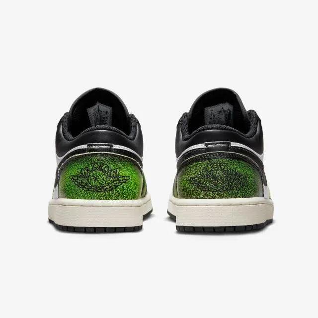 Nike air jordan 1 low se (wear-away electric green/ white/ black/ electric green/ sail) men us 8-13