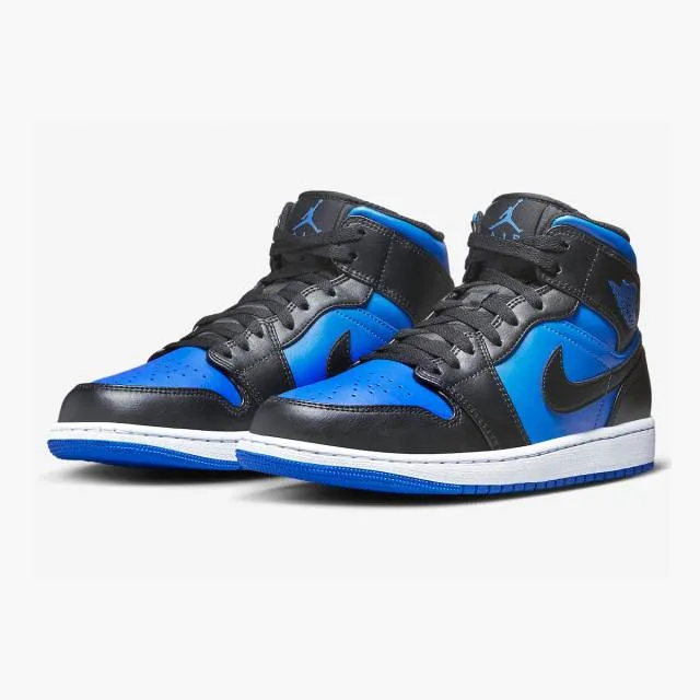 Nike air jordan 1 mid (black royal blue/ black/ royal blue/ black/ white) men us 8-13 dq8426-042