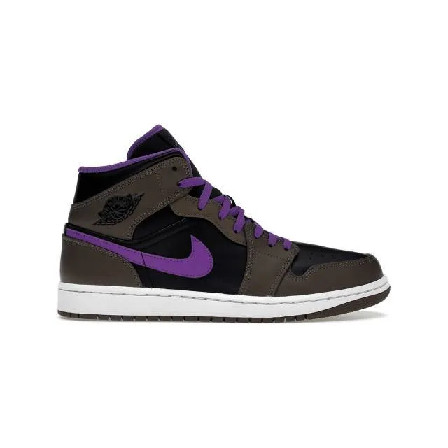 Nike air jordan 1 mid (palomino/ brown/ wild berry/ white/ p