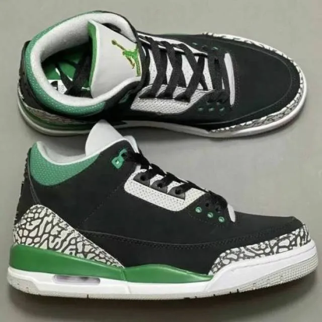 Nike air jordan 3 iii retro pine green 9-11 black cement grey white