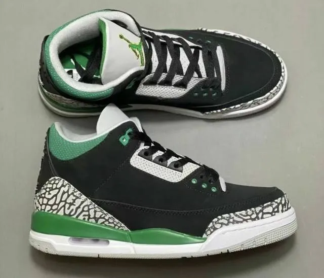 Nike air jordan 3 iii retro pine green 9-11 black cement grey white