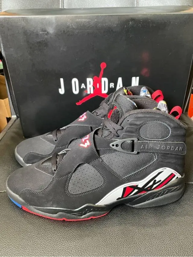 Nike air jordan 8 retro playoffs black true red