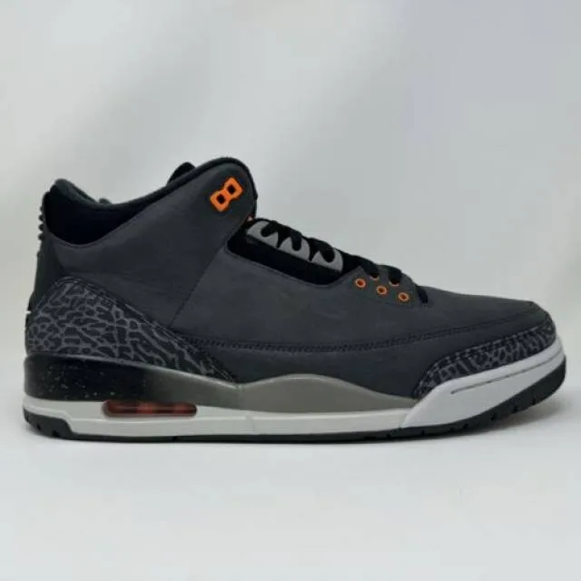 Nike air jordan retro iii 3 fear pack 2023 black orange men's size 12 ct8532-080