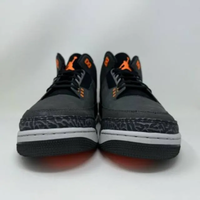 Nike air jordan retro iii 3 fear pack 2023 black orange men's size 12 ct8532-080