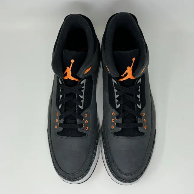 Nike air jordan retro iii 3 fear pack 2023 black orange men's size 12 ct8532-080