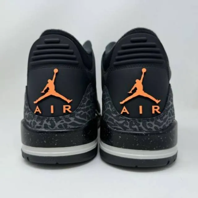 Nike air jordan retro iii 3 fear pack 2023 black orange men's size 12 ct8532-080