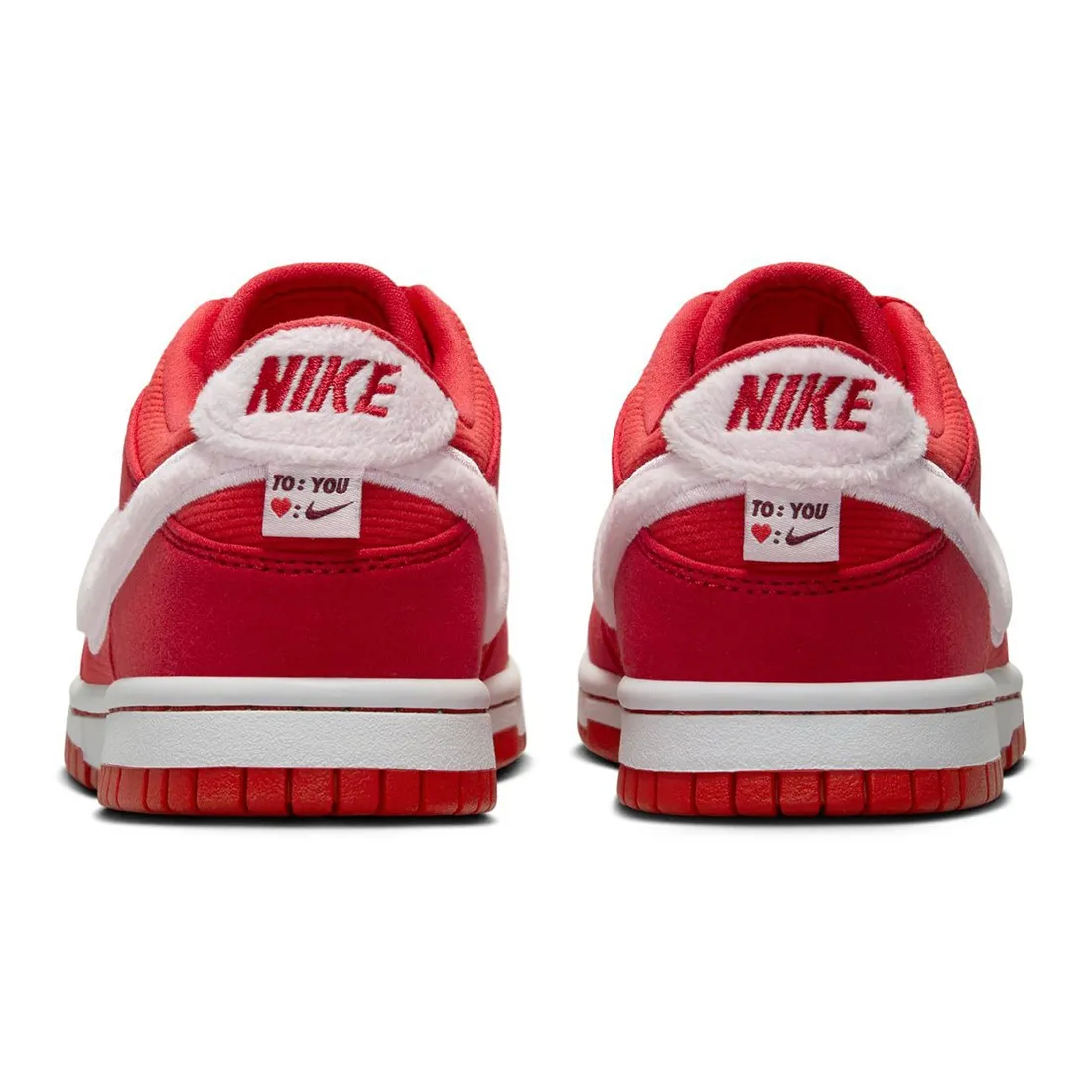 Nike Big Kids Dunk Low Gs (fire red / pink foam -lt crimson-white)