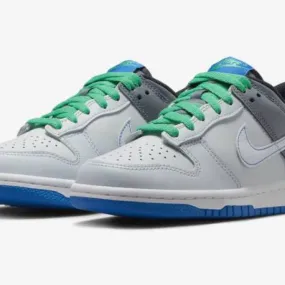 Nike dunk low gs grey blue green