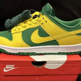 Nike dunk low retro bttys reverse brazil 11-14 apple green yellow