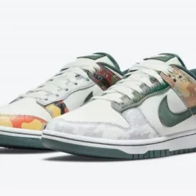 Nike dunk low sail multi camo