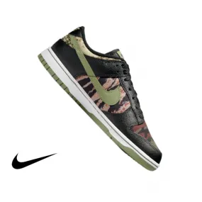 Nike dunk low se black/oil green/ white