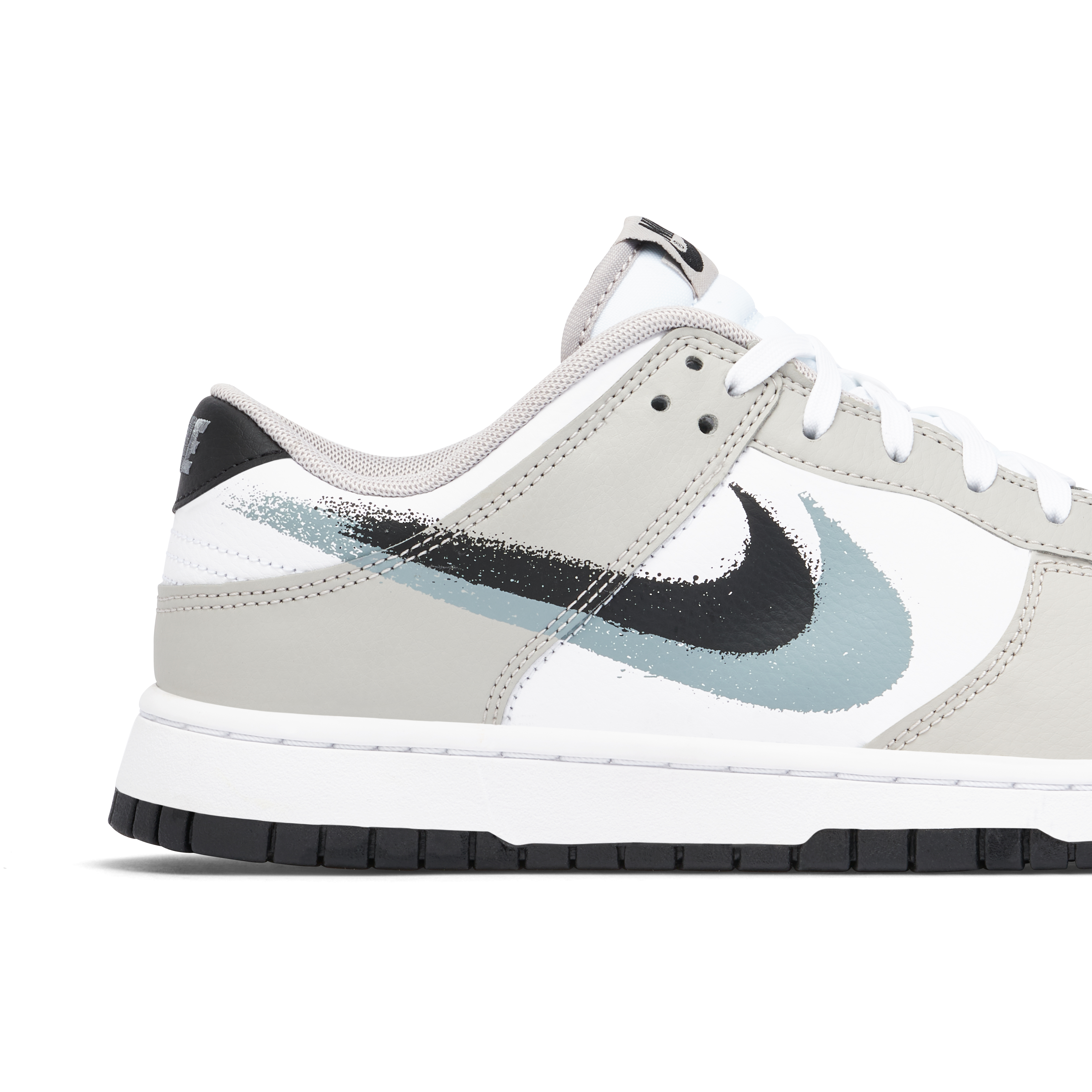 Nike Dunk Low Spray Paint Swoosh Grey White | FD0661-100 | Laced