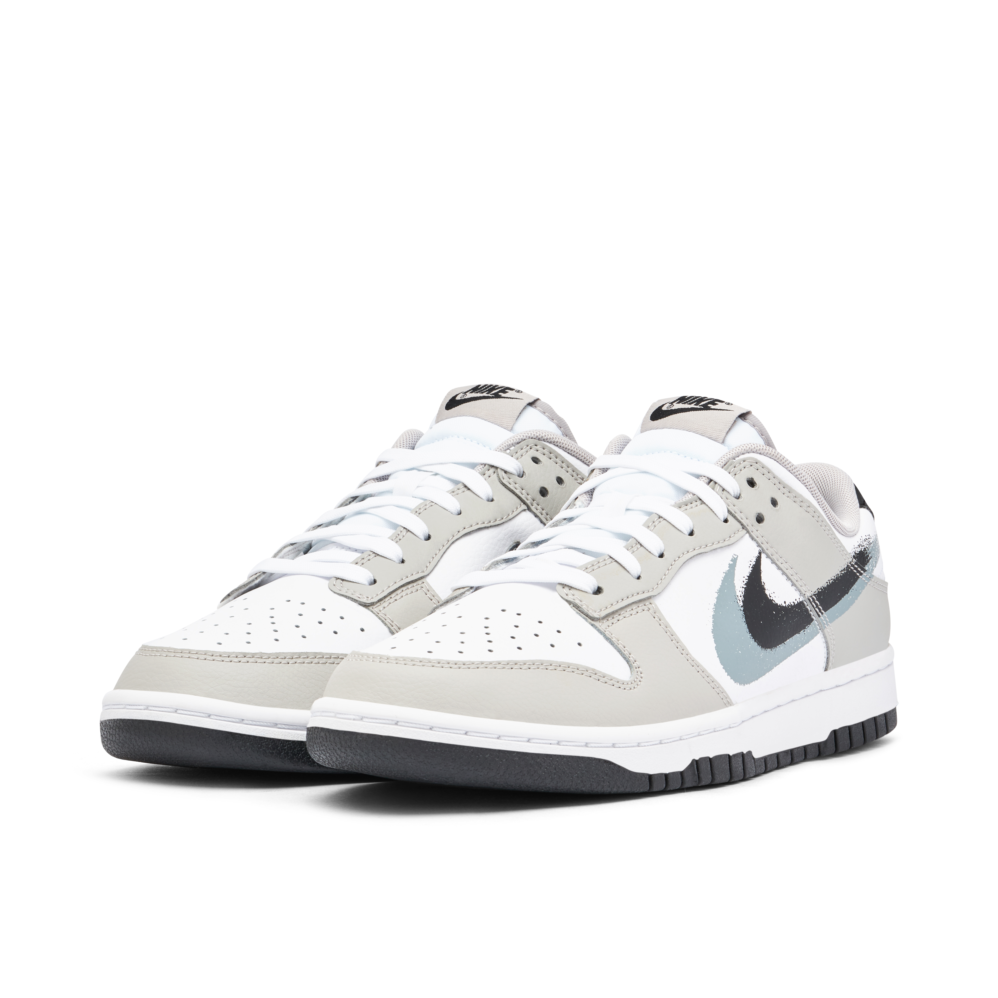 Nike Dunk Low Spray Paint Swoosh Grey White | FD0661-100 | Laced