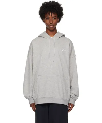 Nike Gray Oversized French Terry Pullover Hoodie