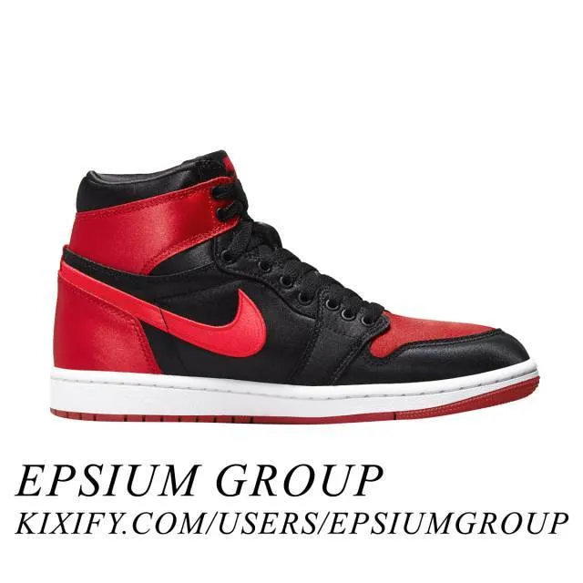 Nike women's air jordan 1 high og (satin bred/ black/ university red/ white) sizes 5-12 fd4810-061