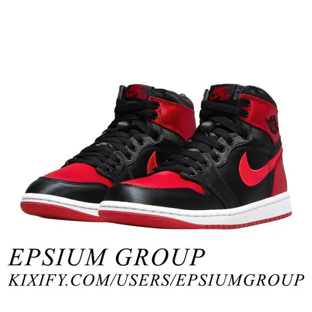 Nike women's air jordan 1 high og (satin bred/ black/ university red/ white) sizes 5-12 fd4810-061