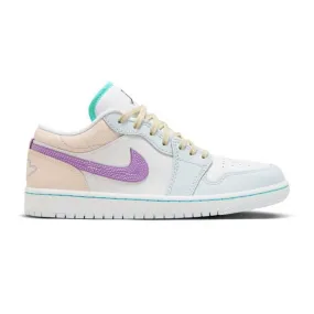 Nike women's air jordan 1 low (multi-color sashiko/ white/ white/ blue tint/ rush fuchsia) sizes 5-1