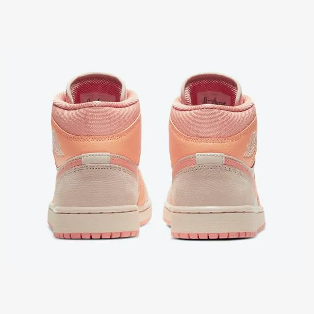 Nike women's air jordan 1 mid (apricot/ atomic orange/ apricot agate/ terra blush) sizes 6-10 dh4270