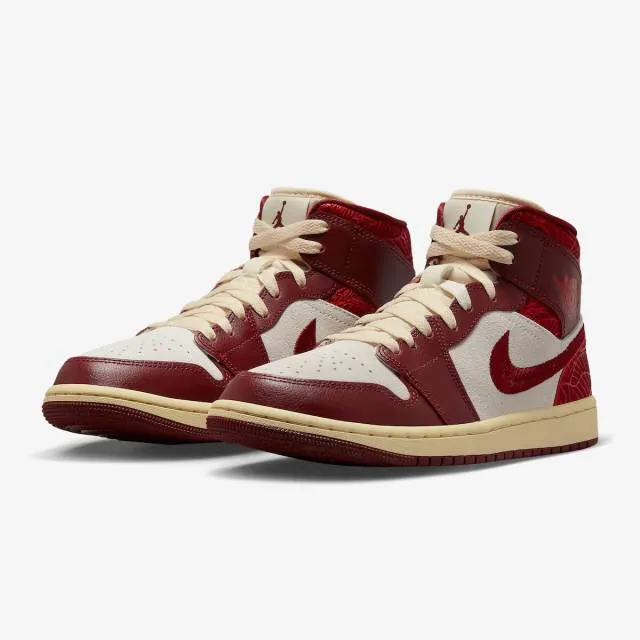 Nike women's air jordan 1 mid se (lift up/ team red/ university red/ sail/ muslin) sizes 6-10 dz2820