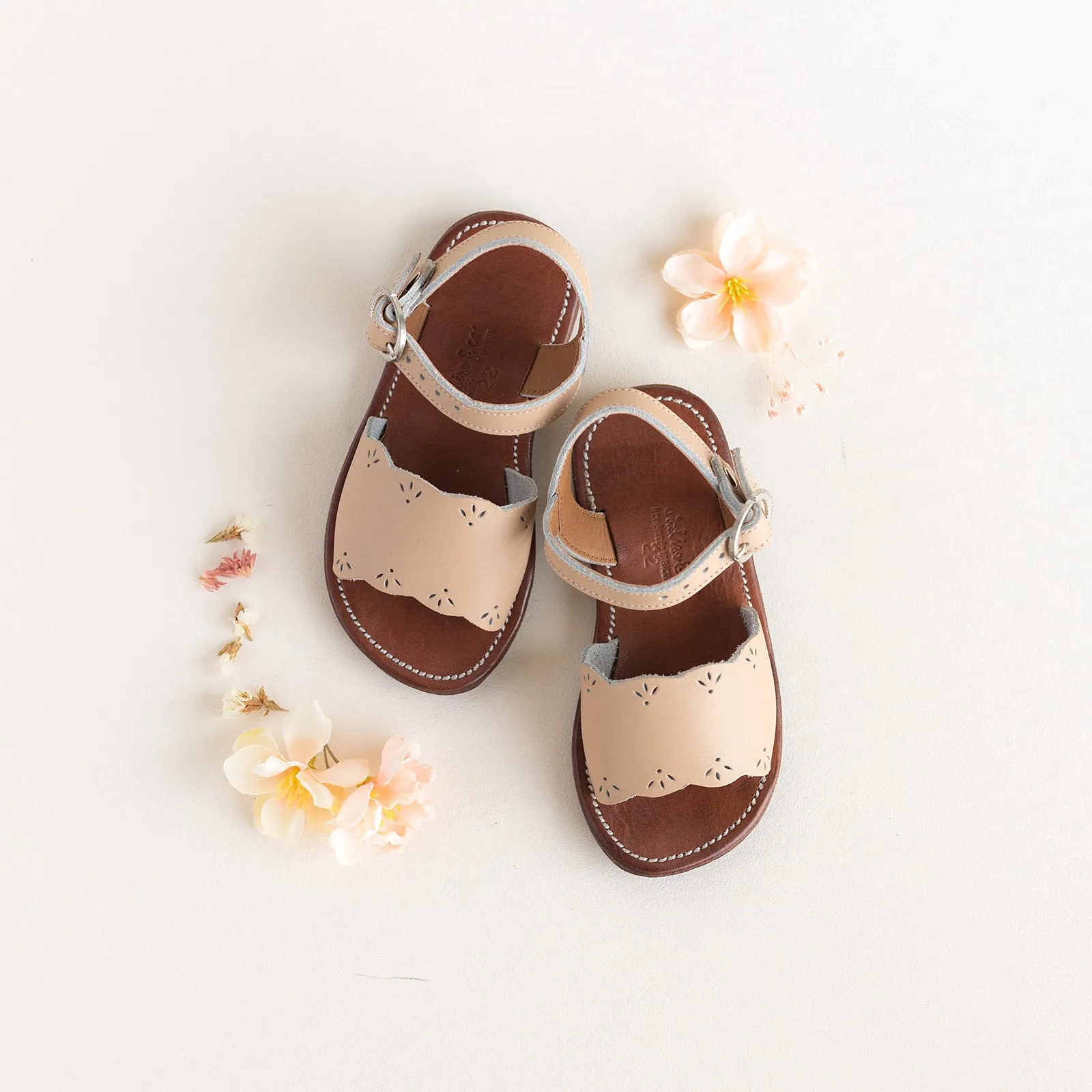 Nude Blush Bella {Children's Leather Sandals}