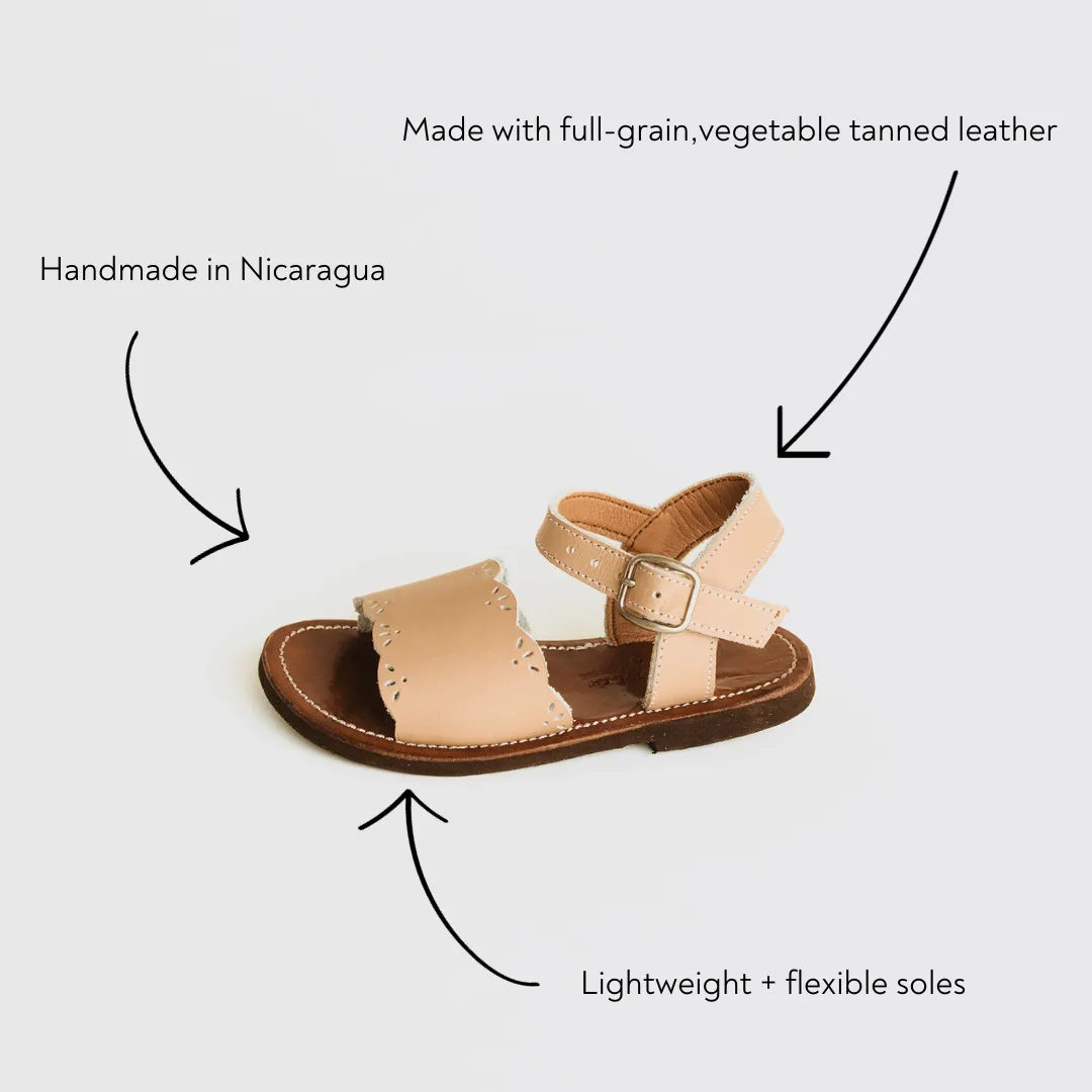 Nude Blush Bella {Children's Leather Sandals}