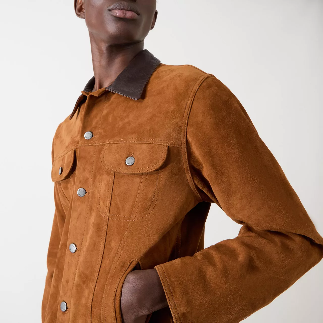 NUDIE JEANS The Sustainable Edit Danny Suede Jacket - Brown