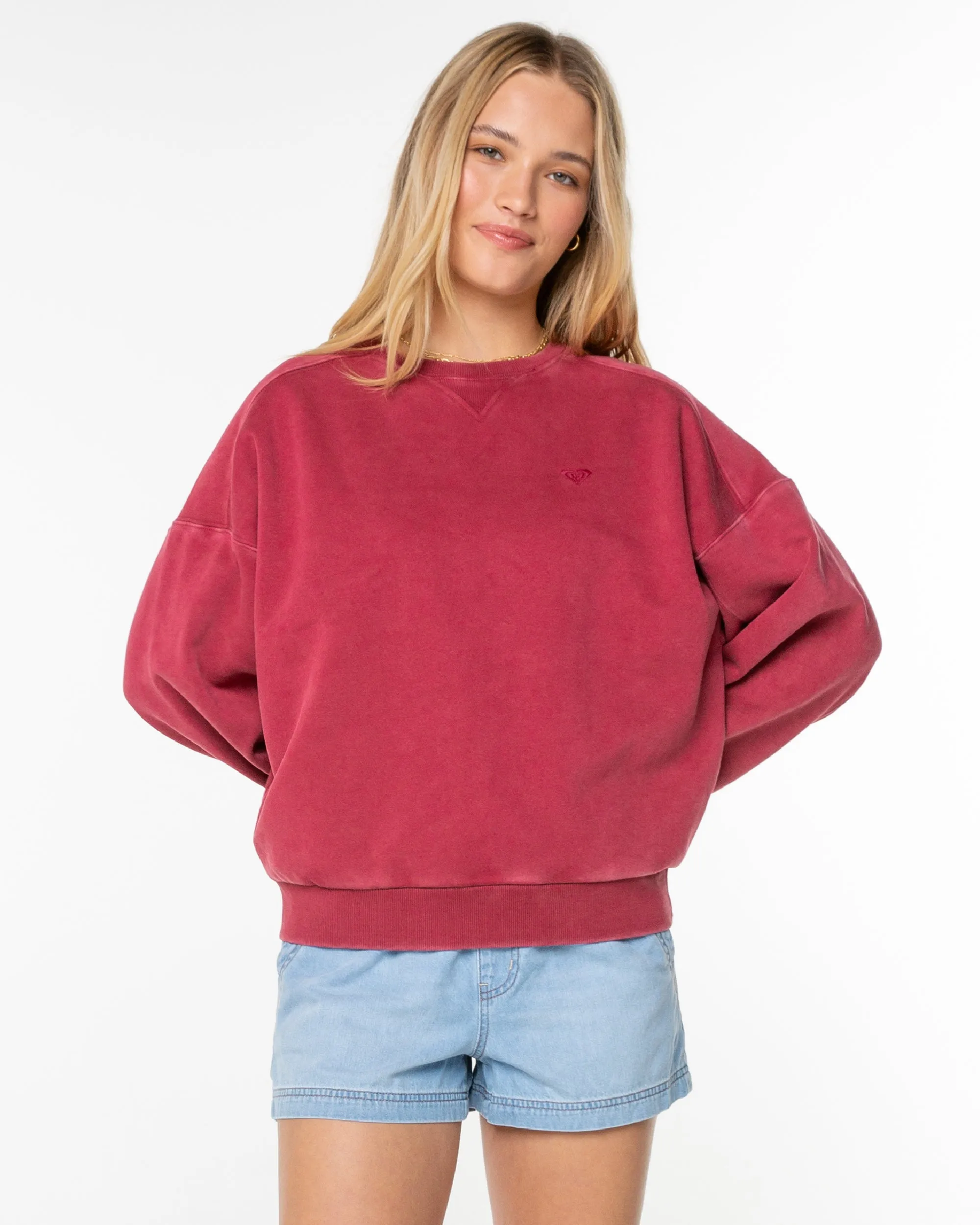 Oasis Haze Pullover Sweatshirt - Rumba Red