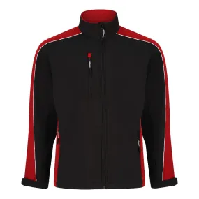 Orn Workwear Avocet Two-Tone Softshell Rain Jacket (Black/Red)