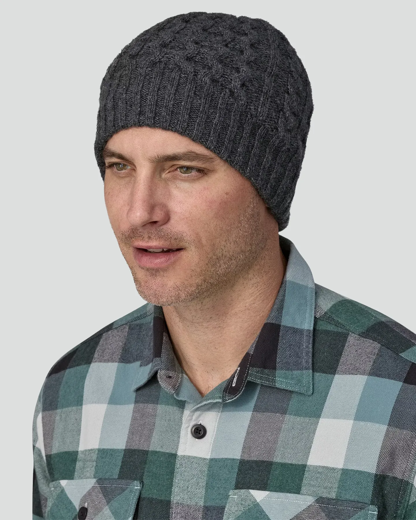 Patagonia Coastal Cable Beanie - Noble Grey | SurfStitch