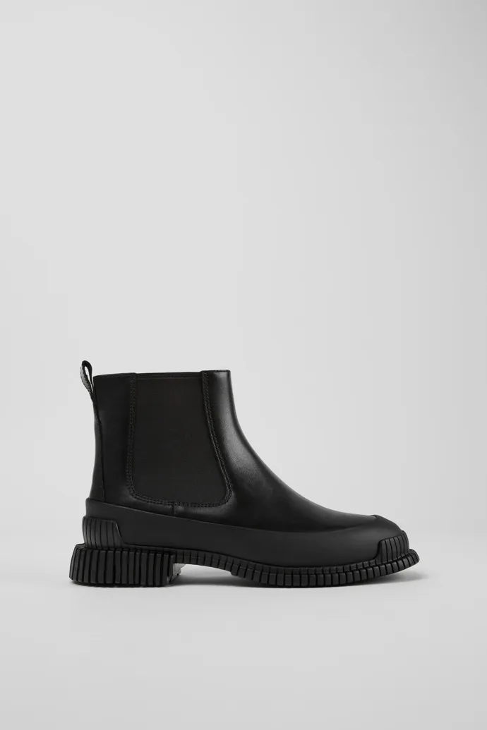 Pix Black Leather Chelsea Boot for Women