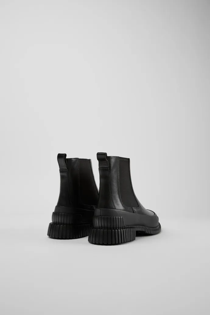 Pix Black Leather Chelsea Boot for Women