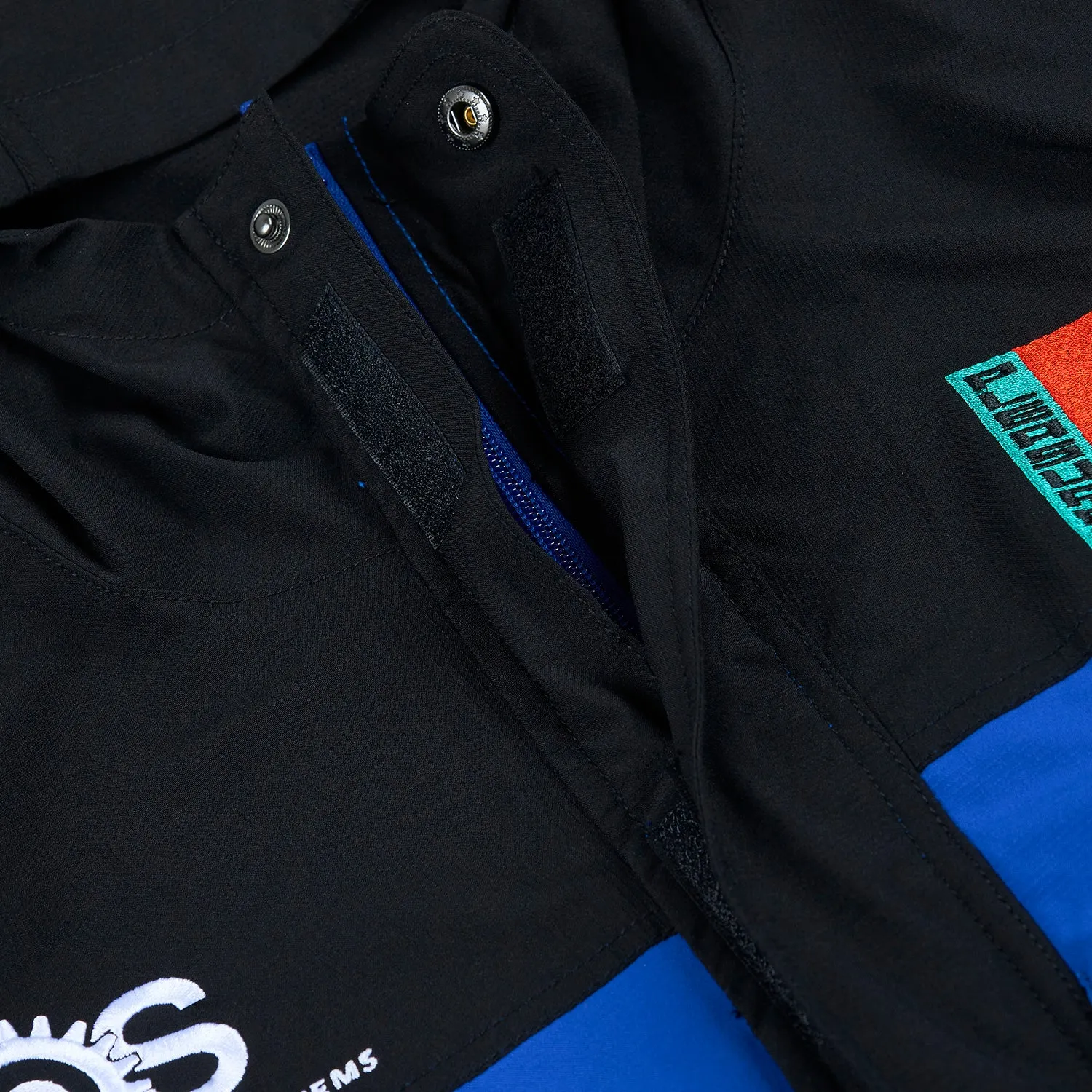 Pleasures Tango Shell Jacket 'Black/Blue'