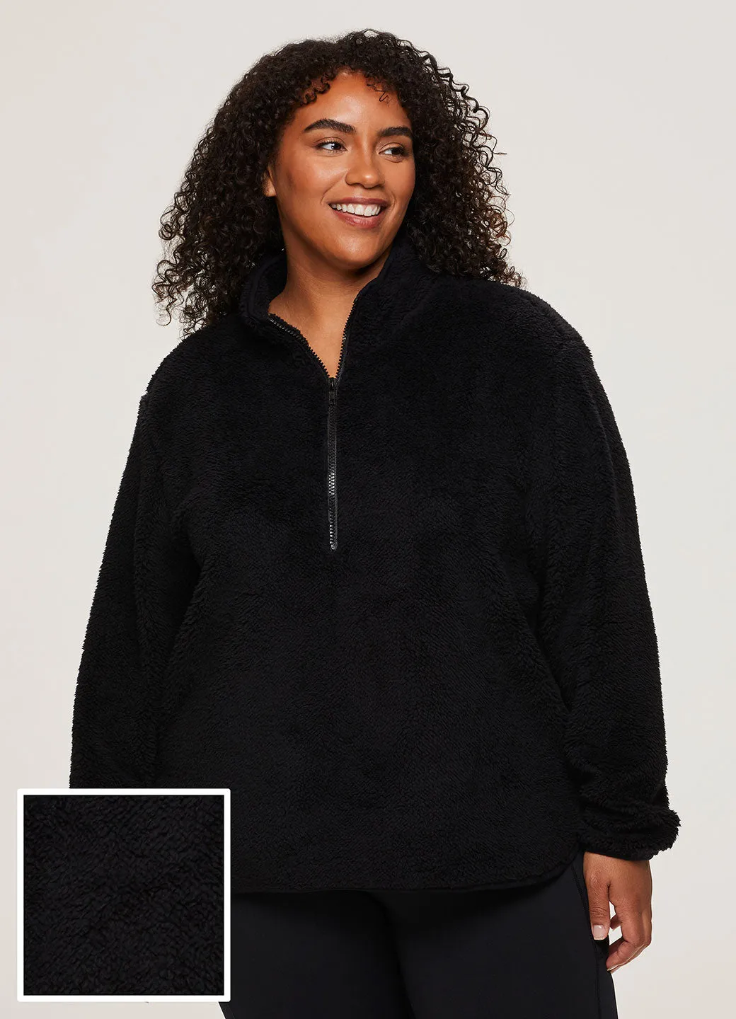 Plus Dylan 1/4 Zip Sherpa Pullover