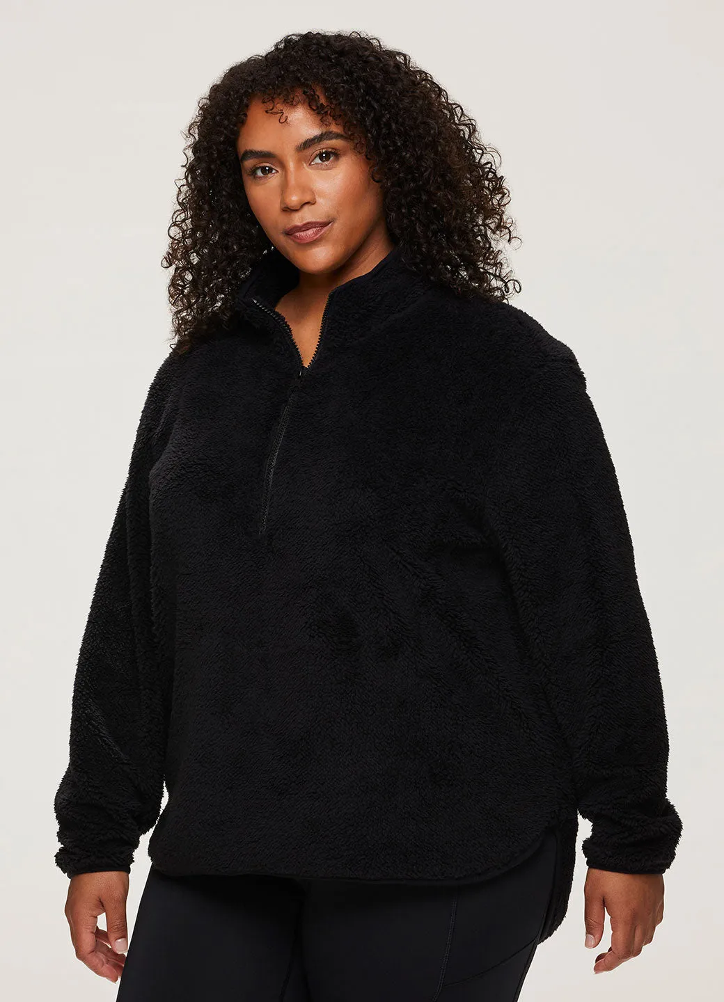 Plus Dylan 1/4 Zip Sherpa Pullover