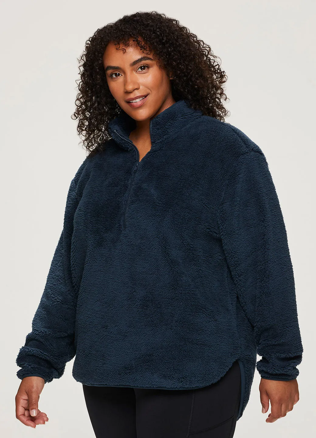 Plus Dylan 1/4 Zip Sherpa Pullover