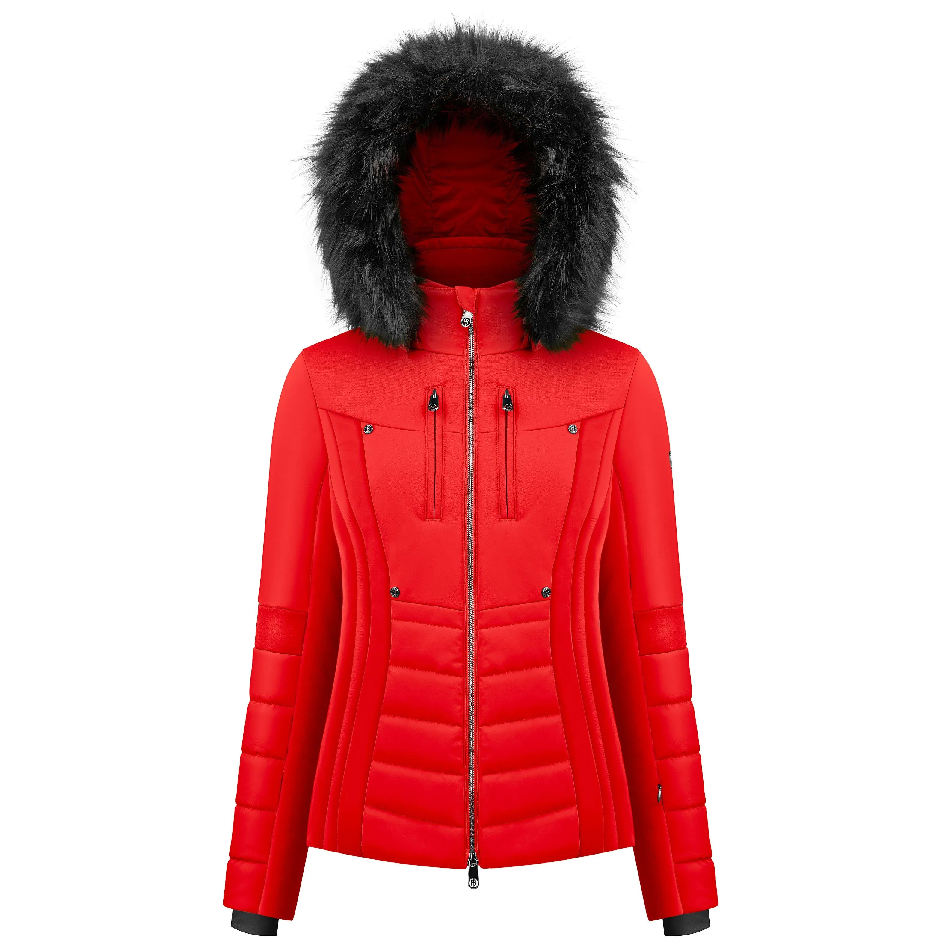 Poivre Blanc Women's Stretch Lux Ski Jacket - Scarlet Red | George Fisher