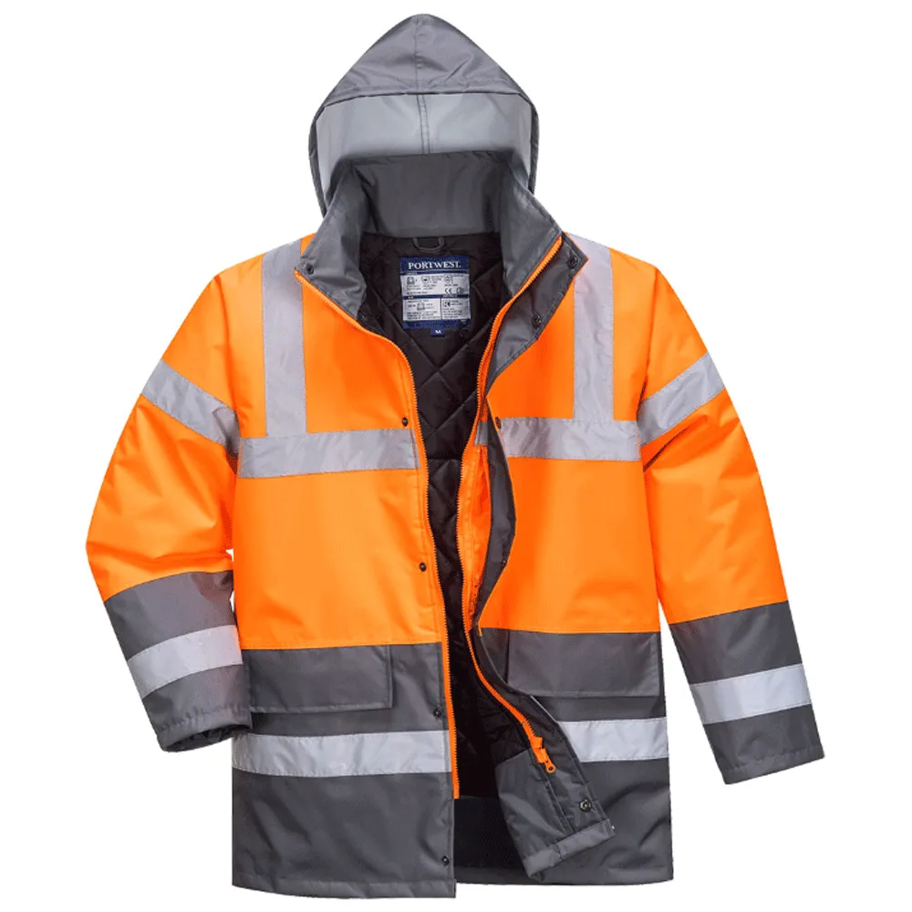 Portwest S467 Waterproof Two-Tone Hi-Vis Traffic Jacket Various Colours